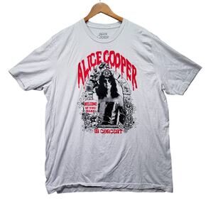 Alice Cooper In Concert T-Shirt Too Close For Comfort Tour 90s Metal Adult 3XL